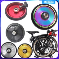 [Etekaxa] Foldable bike Wheels Travel Transport Foldable Bike Transport Wheels E