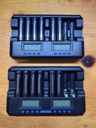 ANDEL 8槽 充電器 連六粒Panasonic Eneloop Pro電池 AA AAA