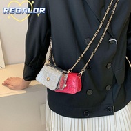 REGALORSP Crossbody Bags, PU Mini Shoulder Bag, Cute Versatile Chain Simplicity Handbag Lipstick