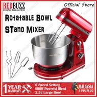 REDBUZZ Heavy Duty 800W Stand Mixer Kitchen Blender Dough with Rotating Bowl Food Mixers Cake Mixer Machine Baking Mixer