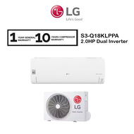 LG 2.0HP Dual Inverter Premium S3-Q18KLPPA Air Conditioner with Ionizer and ThinQ Aircond S3Q18KLPPA