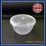 CBRW2 [±50pcs] Round Plastic Food Container / Bekas Makanan / Bekas Puding