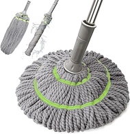 Self Wringing Mop for Floor Cleaning - Floor Mops for Cleaning, Mop with Wringer, 59.4 inch Twist Mop with 2 Microfiber Washable Heads, Floor Mops Self Wringing for Cleaning Tile, Board and Marble.