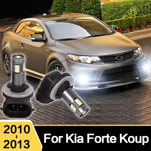 2X 881 886 889 H28 888 894 896 898 Car Front LED Fog Light Blubs Accessories For KIA Forte Koup 2010