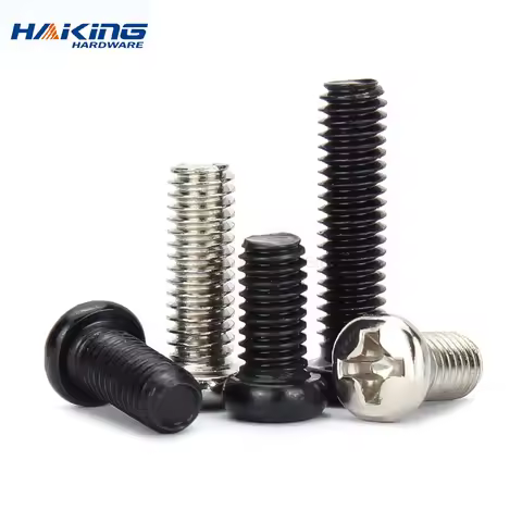 50p M1 M1.2 M1.4 M1.6 M2 M2.5 M3 M4 Mini Micro Small Light Black A2 304 Stainless steel Cross Philli