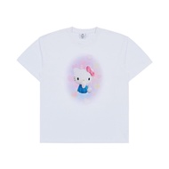 [ADLV X Hello Kitty] 3D Artwork Short Sleeve T-Shirt White - Kaos Oversized Fit Unisex acme de la vi
