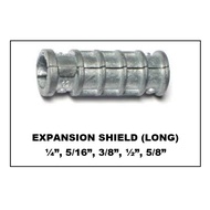 Expansion Shield 1/4" 5/16" 3/8" 1/2" 5/8" Long (per pc) for Expansion Bolt