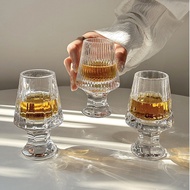 Ins Style Whiskey Smell Glass Striped Crystal Glass Wine Glass Professional Pure Drinking Glass Western Wine Tasting Glass