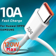 10A USB C Cable 120W Type C Fast Charging Wire for Huawei Mate 50 Honor V40 Poco Xiaomi Samsung USB 