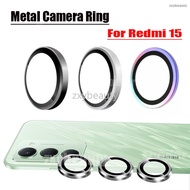 For Redmi 15 2025 4G 5G Camera Lens Protector Glass for Redmi15 Back Lens Metal Protector Ring Cover