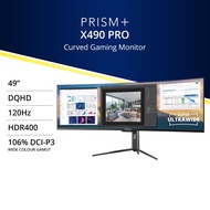 PRISM+ X490 PRO | 49" QLED 120Hz HDR400 Super Ultrawide Curved Adaptive-Sync Gaming Monitor