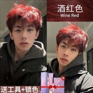 Recommended Wine Red Hair Dye Cream Men Dedicated 2024 Hair Dye Color Brown Red Students Dye Hair at