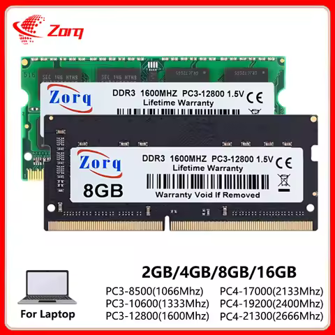 DDR3 DDR3L DDR4 4GB 8GB 16GB Laptop Memory Ram PC2 6400 5300 PC3 PC3L 1066 1333 1600Mhz PC4 2133 240