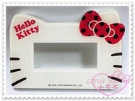 ♥小花花日本精品♥Hello Kitty 造型開關蓋板居家必備經典頭形蝴蝶結點點白色橫式三孔開關蓋板 57033600