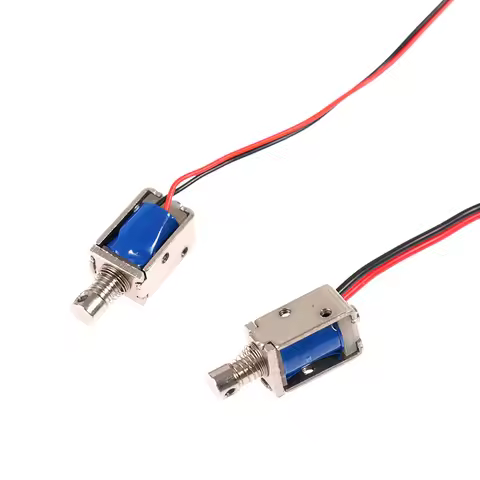 DC 3V 5V 6V 9V 12V Push-Pull Solenoid Through Type Electromagnet Stroke 4mm Micro Push-Pull Electrom