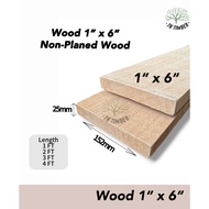 1" x 6" Solid Wood Yellow Meranti Grade A [ 1 - 5 FT ] / 1"x6" Kayu Solid Meranti Kuning Gred A Kayu