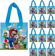 YOPENMOUNE 20 Pcs Party Favor Bags, Treat Candy Goodie Gift Non-woven Bags Reusable (mario)