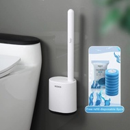 ECOCO Disposable Toilet Brush Flexible Silicon Toilet Brush Bathroom Cleaner Toilet Brush Disposable
