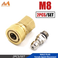 [Ready Stock &amp;COD] PCP DIY Tools Pneumatic Coupler 8mm M8x1 Male Plug Stainless Steel with M10x1 Thickened Quick Disconnect Fitting 2pcs/set pcp fittings coupler adaptor pcp quick coupler filling adaptor plug fittings