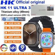 New HK11 ULTRA 3 MAX Smartwatch 2025 49mm HD AMOLED 4G ROM Bluetooth Network Call Robot Clock NFC Co