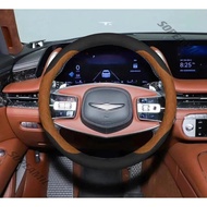 Car Anti-Slip Steering Wheel Cover For Generes G70 G80 G90 GV60 GV70 GV80 GV90 Auto Interior Steerin
