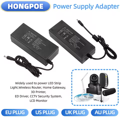 Universal Power Adapter AC 100-240V DC 9V 12V 15V 18V 24V 1A 2A 3A 4A 5A 6A 7A 8A 10A Converter Char