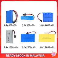 7.4v Battery  7.2v  4.8v Bateri 2000mah battery for Rc car long lasting bateri kereta control