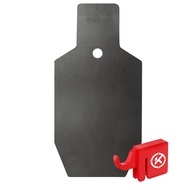 Elephant T-Post Target Hanger with 3/8" AR500 Steel Targets for Shooting - Made in USA - Easy Assemb