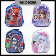 SPIDERMAN Bag Cartoon Backpack Superhero Boy Kid Cartoon School Bag Budak Lelaki Beg Budak Sekolah Rendah Kindergarten