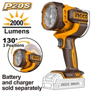 INGCO CWLI2088 Cordless work lamp Battery and charger sold separately Voltage:20V LED power dissipat