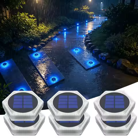 Solar Ground Light Waterproof IP68 Heavy Duty Solar Deck Light for Driveway Pathway Step Garden Outd