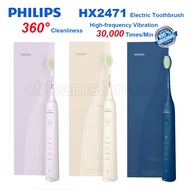 Philips HX2471 Electric Toothbrush, Rechargeable Smart Waterproof, Sonic Vibration, Efficient Tooth Cleaning, Five Modes of Long-lasting Power Electric Toothbrush