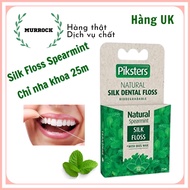 Piksters Silk Floss Spearmint Interdental Cleaning Dental Floss UK 25m