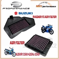 SUZUKI RAIDER 150FI<SUZUKI GSX-S150<GSX-R<WASHABLE AIR FILTER