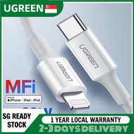 【Certified by Apple】UGREEN USB C to Lightning Cable for iPhone 12 mini/iPhone 12/12 pro/12 pro max,11 Pro/11/11 pro max/XR/XS MAX/XS/X/8 Plus/8 PD Fast Charging USB Type C Cable Data Cable for Macbook USB Cord