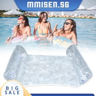 [mmisen.sg] Foldable Water Hammock Inflatable Floating Swimming Mattress with Sequins