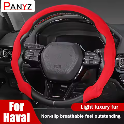 Car Suede Steering Wheel Cover Summer Sweat-absorbin For Haval Jolion F7 H6 F7x Cuv H3 H5 H2 H1 H7 H