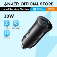 Anker PowerDrive PPS Charger 30W USB C Car Charger Dual Ports High Speed 30W Fast Charging Adapter C