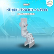 MIBET Kliplok 700 Kit + L Feet L50*T4 Screws Solar Panel Mounting Equipment Accessories For Installi