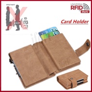 SC9 Business Credit Card Holder Metal RFID Double Aluminium Box RFID Blocking Wallet