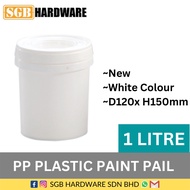 PP Plastic Paint Pail 1L with Lid / Durable Round Bucket 1L with Lid / New PAIL ~