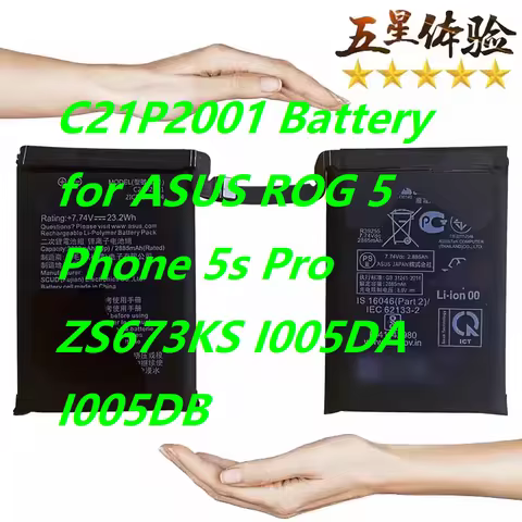 C21P2001 Battery for ASUS ROG 5 Phone 5s Pro ZS673KS I005DA I005DB
