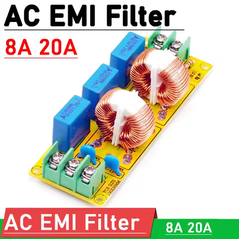 8A 20A AC EMI Filter Power 110V 220V Power Supply FCC Electromagnetic Interference filter noise EMC 