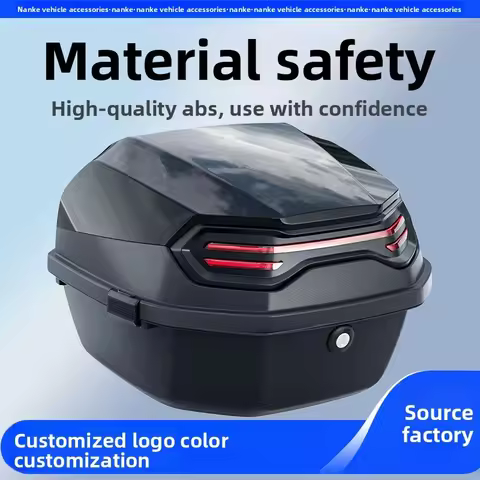 35L Motorcycle Top Box, Motorcycle Trunk ABS Material Wear-Resistant with Lock, Motorcycle Accessori