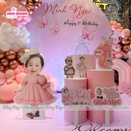 Combo Chibi Baby Birthday Decoration, Big Chibi 80cm Suitable for Party Decoration