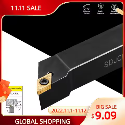 KaKarot External Turning Tool SDJCR/L SDJCR1212H11 SDJCL1212H11 SDJCR16 Tool Holder DCMT11 Carbide I