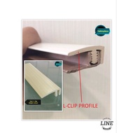 💥End / L Clip pvc profile for 8mm and 12mm * 9 ft (2 pcs x 4.4 ft) - Floor Gap Covering with runner
