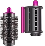 AFDD Anti-Flying Smoothing Nozzle and Round Volumizing Brush for Dyson Airwrap Styler HS01/HS05 Hair Smoothing Dryer Hair Volumizer Attachment No.970750-01 969489-01(Rose)