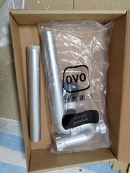 牆壁排水管OVO FP1004臉盆排水P管 有清潔口的ABS面盆排水管 銀色塑膠P型落水管 京典衛浴 水電衛材 室內裝修材料 櫻環