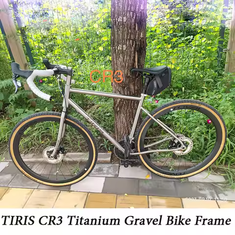 TIRIS-CR3 Titanium Gravel Bike Frame, Cyclocross Frame, Road Endurance,Race Cycling Frameset, 700C,2